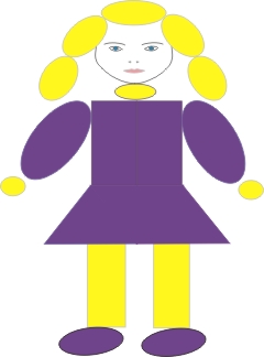 Fetita din forme geometrice. Joc de asamblare a formelor geometrice pentru cei mici.