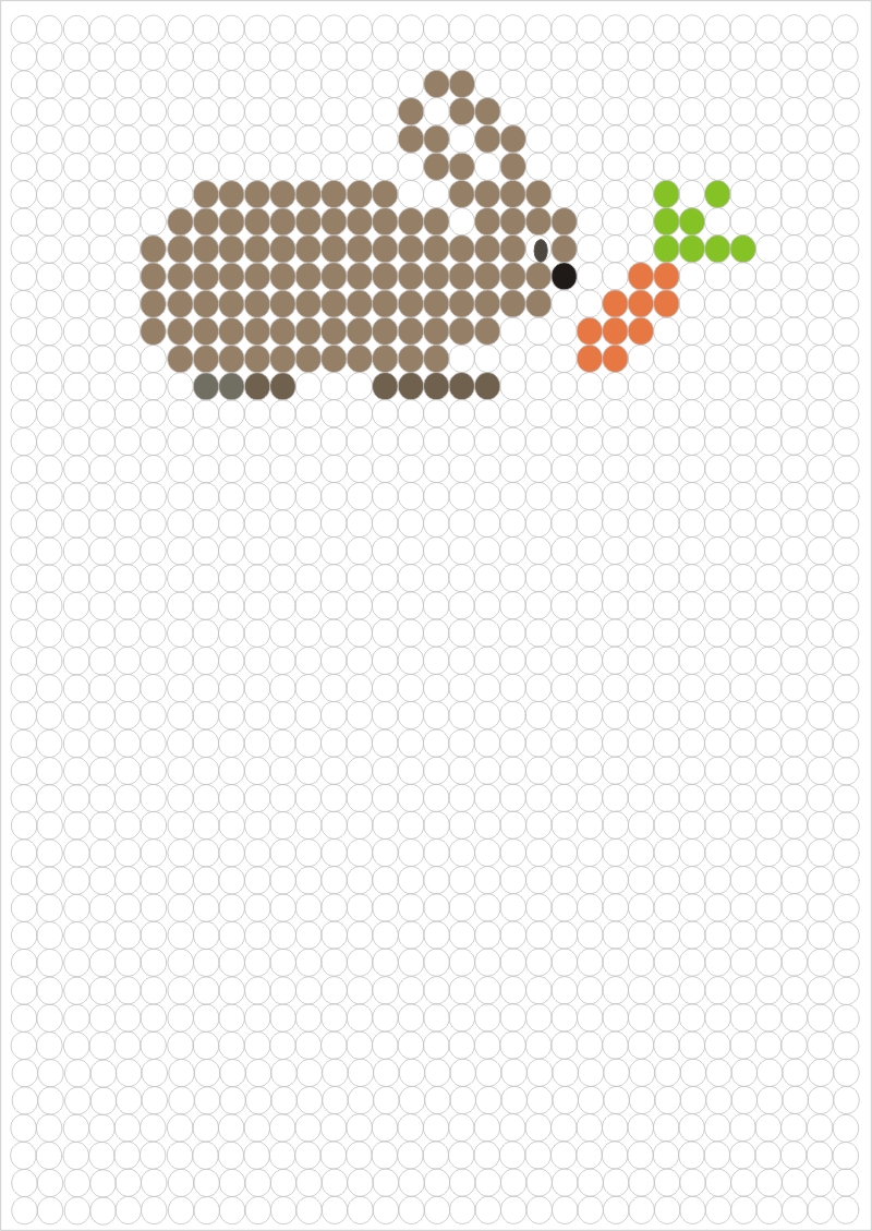 Iepurasul mananca morcov. Coloreaza un iepuras!