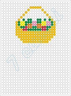 Cos cu flori de colorat. Planse din cercuri!