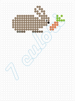 Iepurasul mananca un morcov. Deseneaza un iepuras1