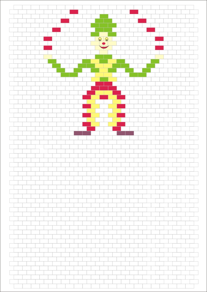 Clown de colorat si de desenat. Deseneaza pe forme geometrice!