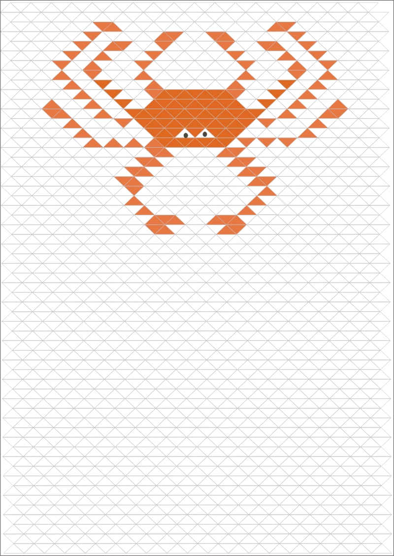 Crab de colorat. Coloreaza si deseneaza dupa model un crab.Numara punctele si coloreaza un crab!